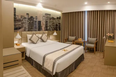 Chambre double Deluxe avec vue sur la ville — Tuong Vi Corner Hotel